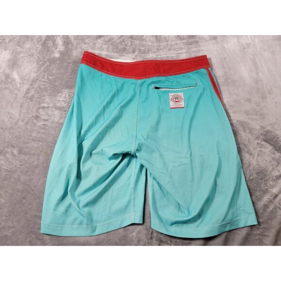 American Fighter Board Shorts Adult Size 36x11 Red Turquoise Green Casual Men's‎ - Picture 7 of 7